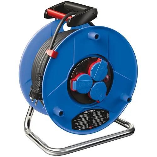 Brennenstuhl 1208340 kabelhaspel 3 x 2,5 mm² met 3 randaarde stopcontacten IP44 40 meter