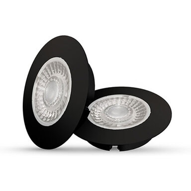 Interlight IL-CBSET27B led spot set 2x Cabiled zwart 4W + driver 2700K IP44
