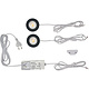 Interlight IL-CBSET27B led spot set 2x Cabiled zwart 4W + driver 2700K IP44
