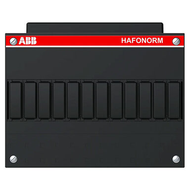 ABB Haf HLD16 kast leeg Hafonorm 220x165mm 12-modules 1-DIN-rail  IP20 zwart