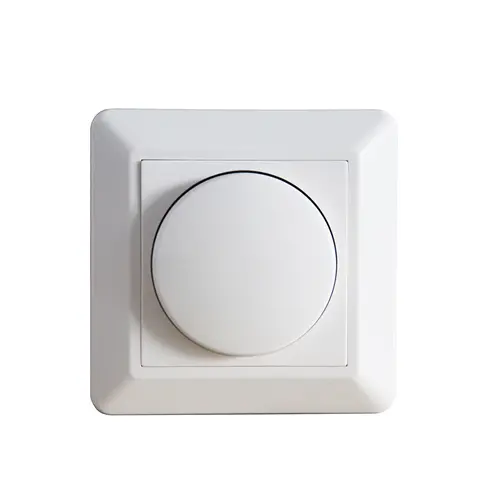 EcoDim ED-10002 dimmerknop met centraalplaat en afdekraam wit