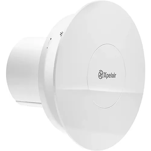 Xpelair C4HTSR 100mm inbouwventilator met timer en hygrostaat (vochtsensor) geleverd met rond en vierkant opzetstuk 230V 7W