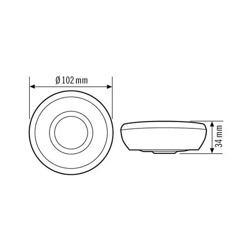 Esylux MD 360/8 BASIC WIT plafondbewegingsmelder inbouw 360 graden IP40 wit
