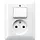 JUNG AS 5546 EU WW combinatie schakelaar/wandcontactdoos zonder randaarde AS500 alpine wit