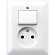JUNG AS 5546 EU WW combinatie schakelaar/wandcontactdoos zonder randaarde AS500 alpine wit