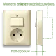 Gira 017501 combinatie serieschakelaar en wandcontactdoos randaarde Standaard 55 creme glans