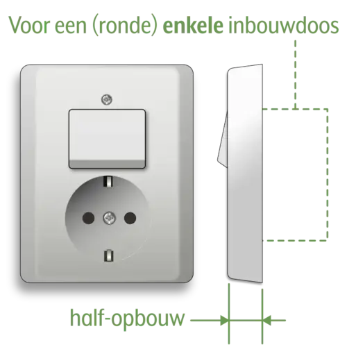 Gira 017603 combinatie schakelaar en wandcontactdoos randaarde Standaard 55 wit glans