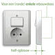 Gira 017603 combinatie schakelaar en wandcontactdoos randaarde Standaard 55 wit glans