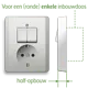 Gira 017503 combinatie serieschakelaar en wandcontactdoos randaarde Standaard 55 wit glans