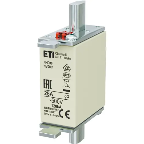 ETI 416800007 mespatroon zekering nh000 glgg 25a 500v ck