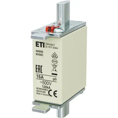 ETI 416800005 mespatroon zekering nh000 glgg 16a 500v ck
