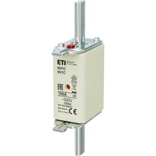 ETI 416800060 mespatroon zekering nh1c glgg 100a 500v ck