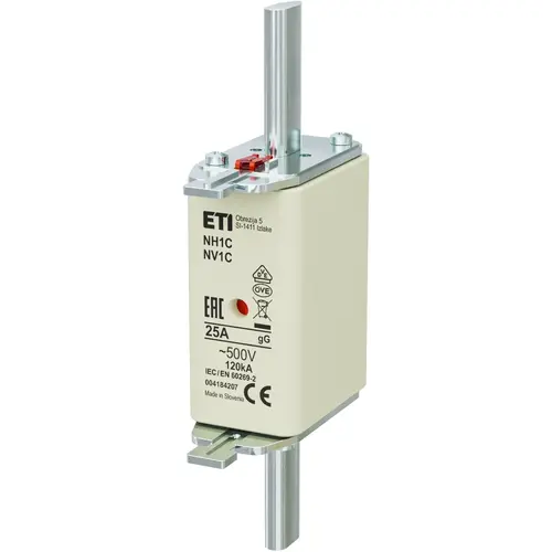 ETI 416800053 zekering 500V 25A NH1 C gG