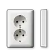 Gira 078803 wandcontactdoos 2-voudig randaarde voor enkele inbouwdoos Standaard 55 wit glans