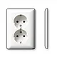 Gira 078203 wandcontactdoos 2-voudig randaarde voor ovale 1,5 inbouwdoos Standaard 55 wit glans