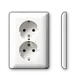 Gira 078204 wandcontactdoos 2-voudig randaarde voor ovale 1,5 inbouwdoos Standaard 55 wit mat