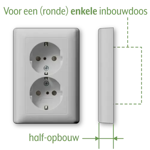 Gira 0783015 wandcontactdoos 2-voudig randaarde verhoogde aanraakbeveiliging voor enkele inbouwdoos Systeem 55 grijs mat