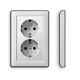 Gira 273527 wandcontactdoos 2-voudig randaarde Safety+ voor ovale 1,5 inbouwdoos Systeem 55 wit mat