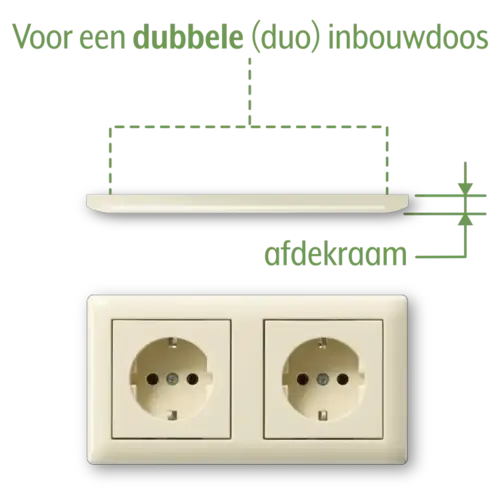 Gira 479301 wandcontactdoos 2-voudig randaarde compleet voorbedraad voor duo-inbouwdoos Standaard 55 creme glans