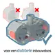 JUNG AS 522 complete wandcontactdoos 2-voudig randaarde met vast afdekraam wandgoot AS500 creme