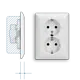 JUNG AS 5015 WW wandcontactdoos 2-voudig randaarde voor ovale 1,5 inbouwdoos AS500 alpine wit