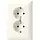 JUNG AS 5015 wandcontactdoos 2-voudig randaarde voor ovale 1,5 inbouwdoos AS500 creme