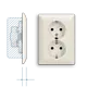 JUNG AS 5015 wandcontactdoos 2-voudig randaarde voor ovale 1,5 inbouwdoos AS500 creme