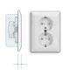 JUNG AS 5015 KI WW wandcontactdoos 2-voudig randaarde Safety+ voor ovale 1,5 inbouwdoos AS500 alpine wit