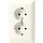 JUNG AS 5015 KI wandcontactdoos 2-voudig randaarde Safety+ voor ovale 1,5 inbouwdoos AS500 creme