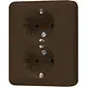 JUNG CD 5020 NKI BR wandcontactdoos 2-voudig randaarde Safety+ voor enkele inbouwdoos CD500 bruin