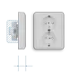 JUNG CD 5020 NKI LG wandcontactdoos 2-voudig randaarde Safety+ voor enkele inbouwdoos CD500 lichtgrijs
