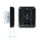 JUNG CD 5020 N SW wandcontactdoos 2-voudig randaarde voor enkele inbouwdoos CD500 zwart glans