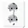 JUNG CD 5020 NKI WW wandcontactdoos 2-voudig randaarde Safety+ voor enkele inbouwdoos CD500 alpine wit