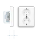 JUNG CD 5020 NKI WW wandcontactdoos 2-voudig randaarde Safety+ voor enkele inbouwdoos CD500 alpine wit