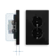 JUNG LS 5015 KI SWM wandcontactdoos 2-voudig randaarde Safety+ voor ovale 1,5 inbouwdoos LS990 grafietzwart mat