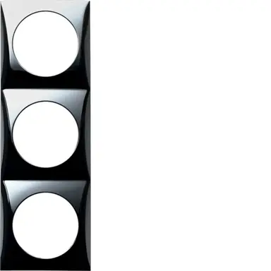 Berker 918192518 Integro Flow afdekraam 3-voudig glanzend chroom