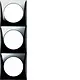 Berker 918192518 Integro Flow afdekraam 3-voudig glanzend chroom