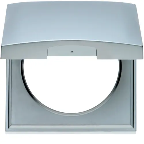 Berker 918282528 Integro Flow afdekraam 1-voudig met klapdeksel mat chroom