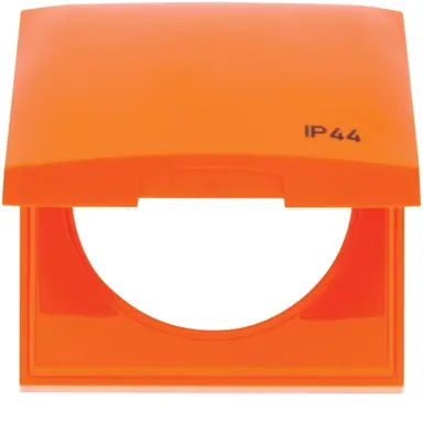 Berker 918282594 Integro Flow afdekraam 1-voudig met klapdeksel oranje glans IP44