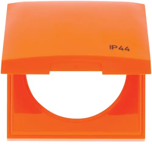 Berker 918282594 Integro Flow afdekraam 1-voudig met klapdeksel oranje glans IP44