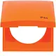 Berker 918282594 Integro Flow afdekraam 1-voudig met klapdeksel oranje glans IP44