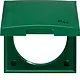 Berker 918282590 Integro Flow afdekraam 1-voudig met klapdeksel groen glans IP44