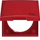 Berker 918282586 Integro Flow afdekraam 1-voudig met klapdeksel rood glans IP44