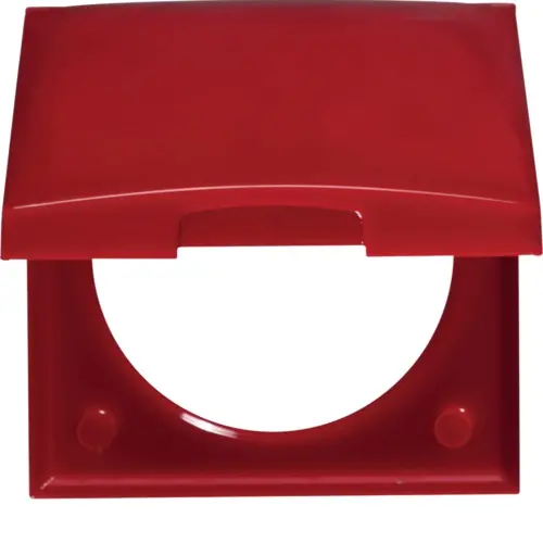Berker 918282576 Integro Flow afdekraam 1-voudig met klapdeksel rood glans