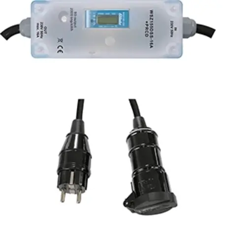 Eltako WSZ155DSS-16A MID Mobiele 16A 1-fase kWh meter met MID met type-F stekkers