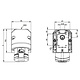PCE 113-6BV wandcontactdoos CEE 3-polig 16A 230V klokstand 6h IP44 1xM25