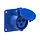 PCE 313-6V wandcontactdoos CEE 3-polig 16A 230V 6h IP44 blauw