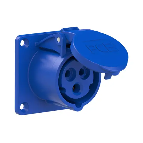 PCE 313-6V wandcontactdoos CEE 3-polig 16A 230V 6h IP54 blauw