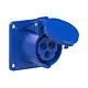 PCE 313-6V wandcontactdoos CEE 3-polig 16A 230V 6h IP44 blauw