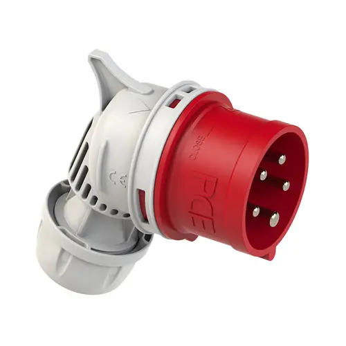 PCE 8025-6V CEE-contactstop haaks 5-polig 32A 6h rood IP44